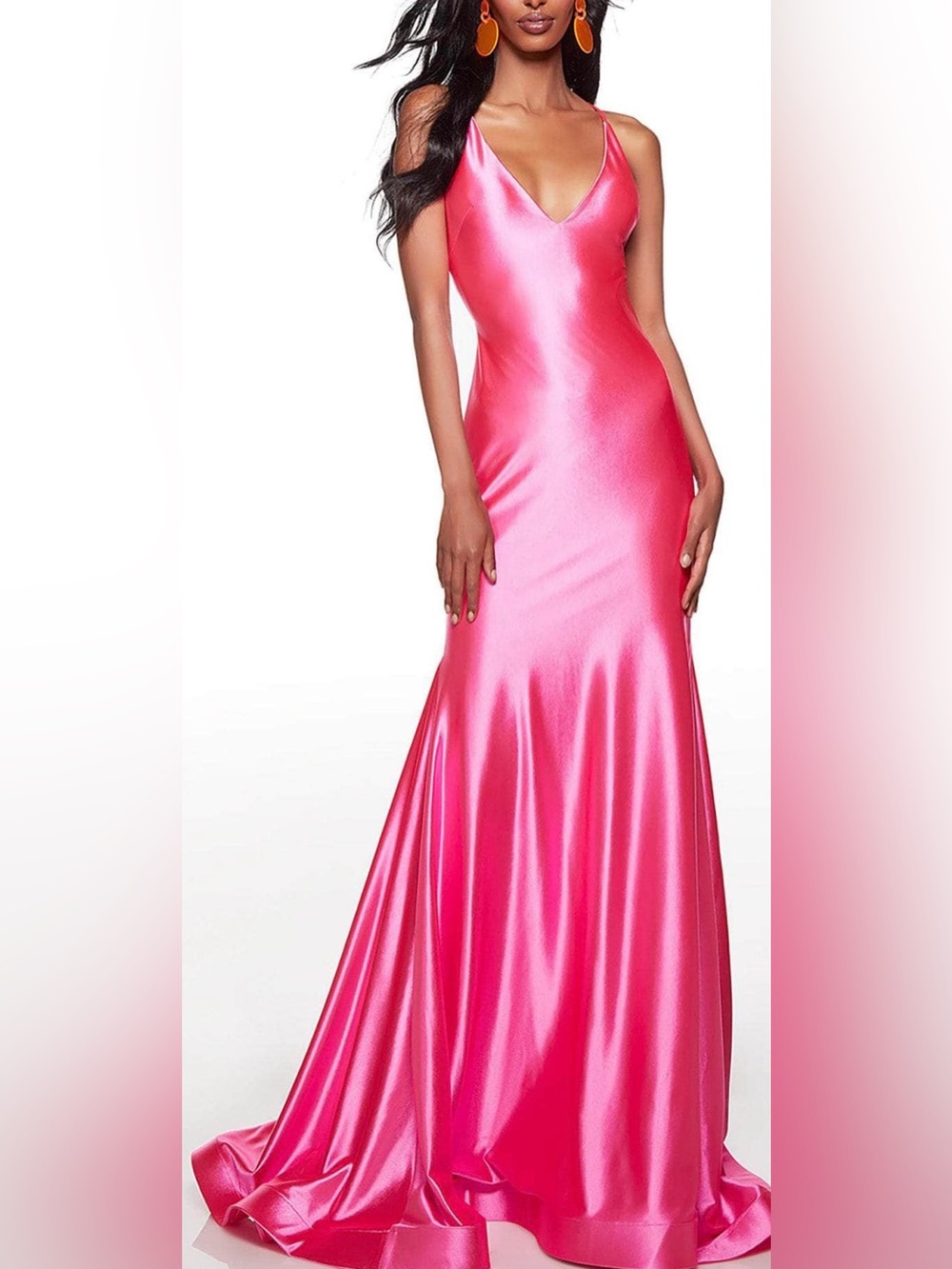 Alyce Paris V-Satin promo Dress couture candy